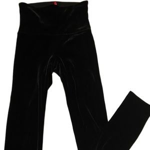 Spanx Black Velvet Leggings size S